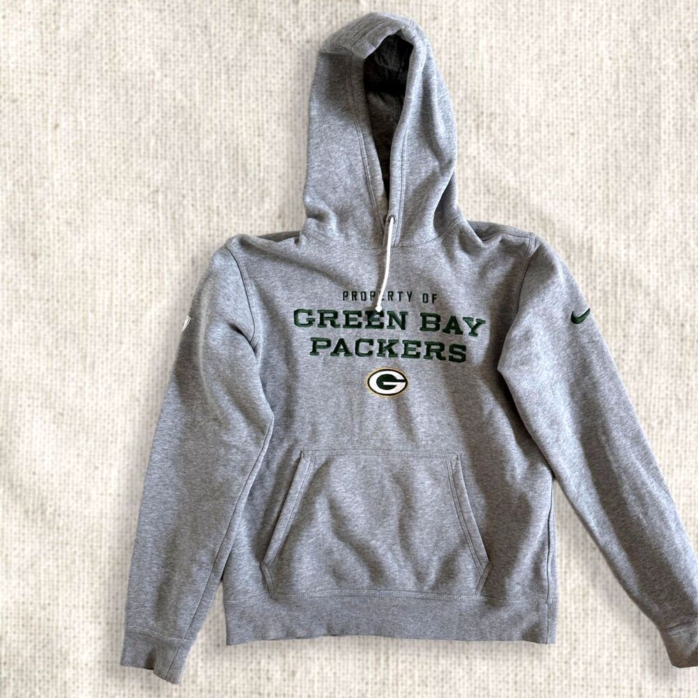 NFL Green Bay Packers Nike Hoodie Sweatshirt Size M Green Gold Fan Gear